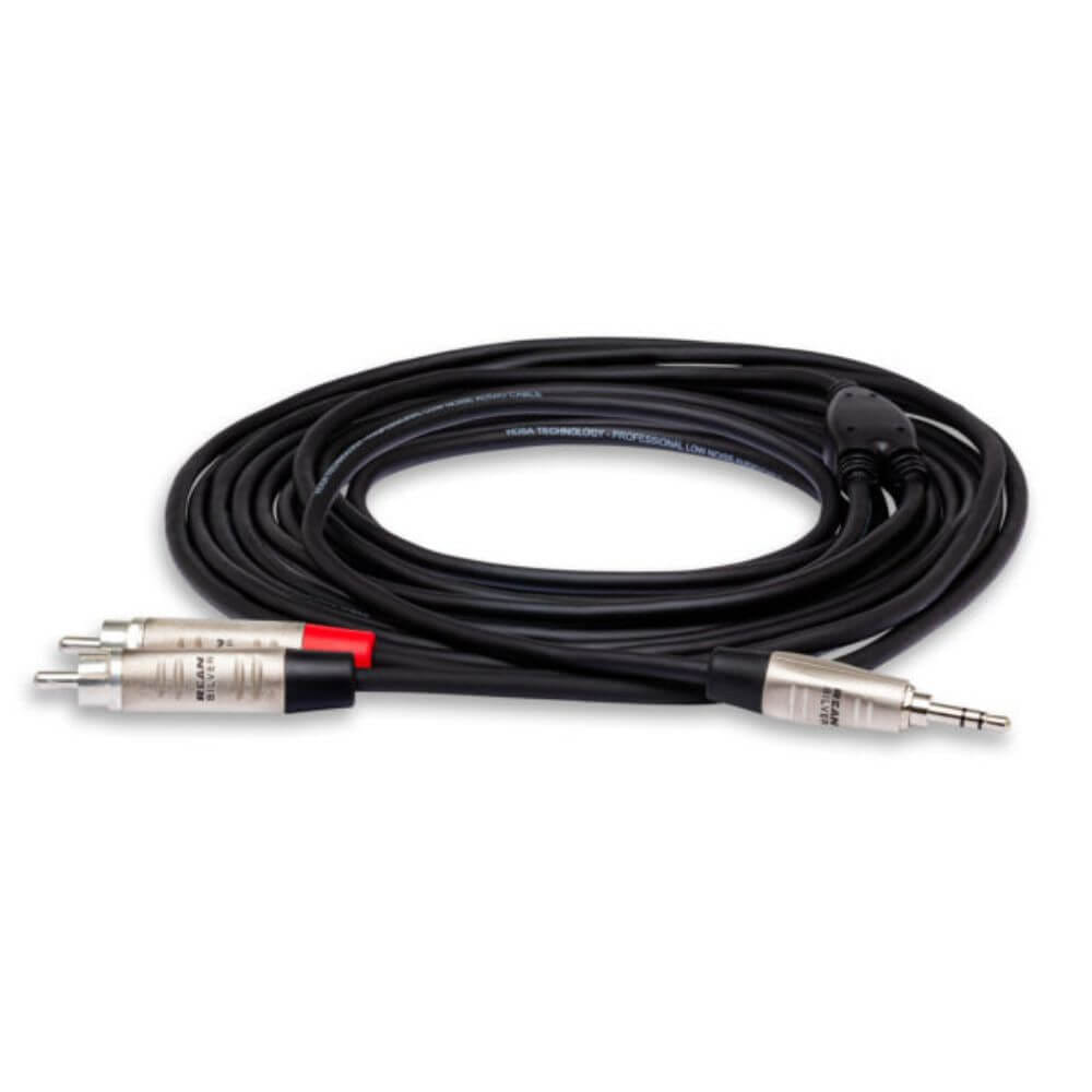 สายสัญญาณ HOSA (HMR-010Y) PRO STEREO BREAKOUT, REAN 3.5 MM TRS TO DUAL RCA, 10 ฟุต_0